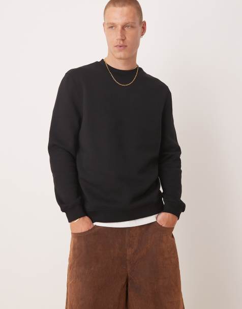 ASOS DESIGN essential sweatshirt in black - view 1