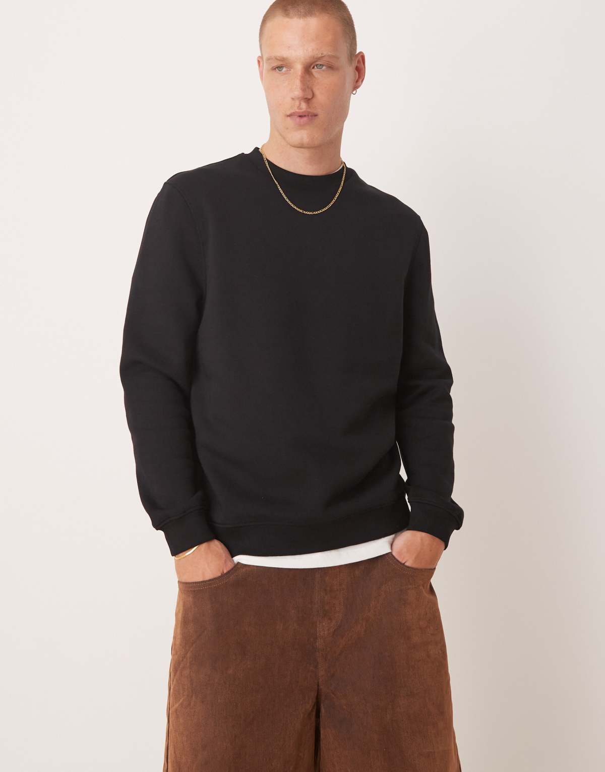 ASOS DESIGN essential sweatshirt in black