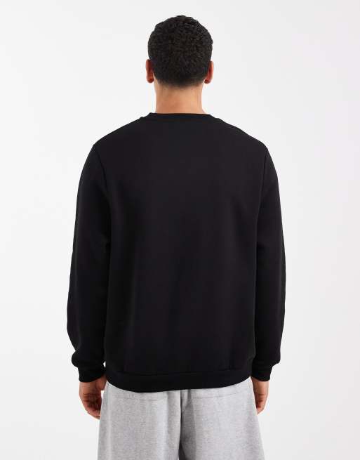 ASOS DESIGN essential sweatshirt in black, 3 of 5