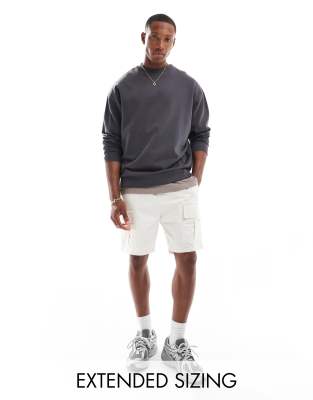 ASOS DESIGN essential sweatshirt in charcoal