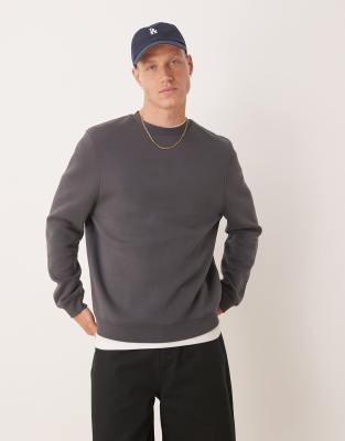 Asos Design Essential Sweatshirt In Gray