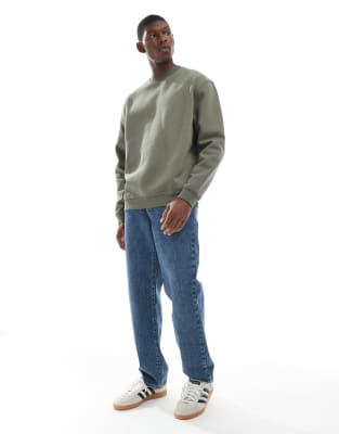 Asos Design Essential Sweatshirt In Green
