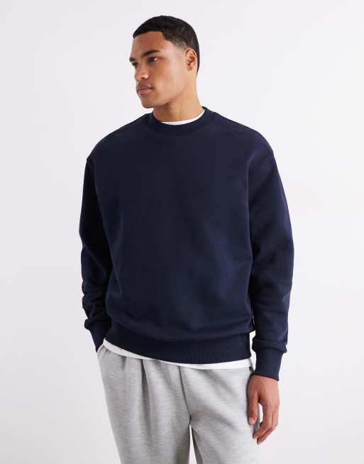 ASOS DESIGN essential sweatshirt in navy