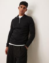 Topman oversized fit cropped T-shirt in black