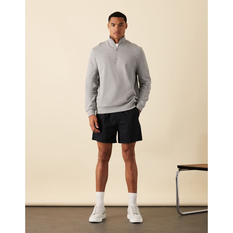 ★LAUL★SIDE ZIPPER OVER FIT HALF SWEAT SHIRT_GREY Men's Cruiser Heather Quarter Zip Pullover | Southern Tide