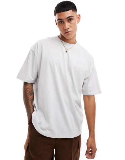 ASOS DESIGN – Essential – Szary T-shirt oversize - view 1