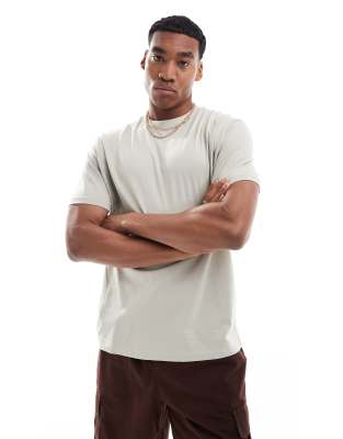 ASOS DESIGN - Essential - T-shirt comoda color pietra