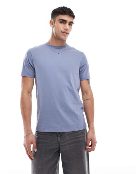 ASOS DESIGN – Essential – T-Shirt in Blau mit Rundhalsausschnitt - view 1