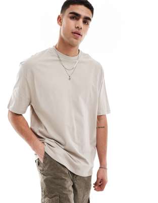 ASOS DESIGN - Essential - T-shirt oversize color pietra