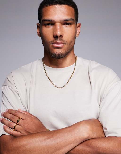 ASOS DESIGN - Essential - T-shirt oversize color pietra