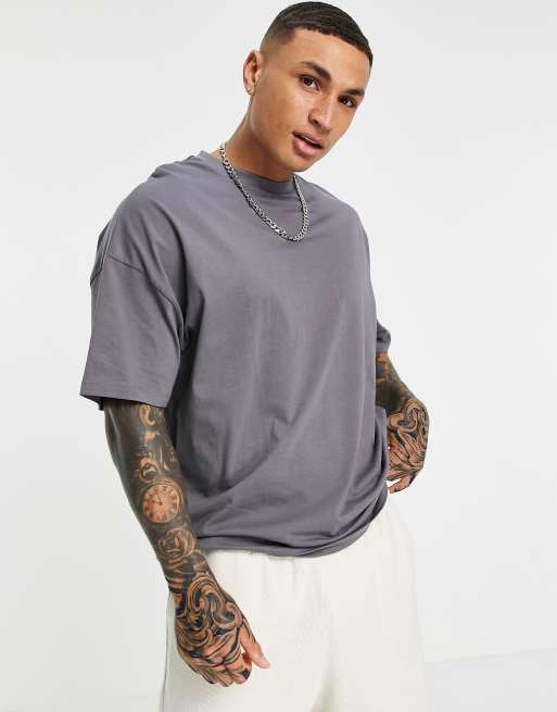 ASOS DESIGN – Essential – T-shirt oversize w kolorze spranej czerni