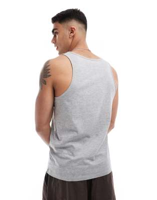 Asos Design Essential Tank Top In Gray