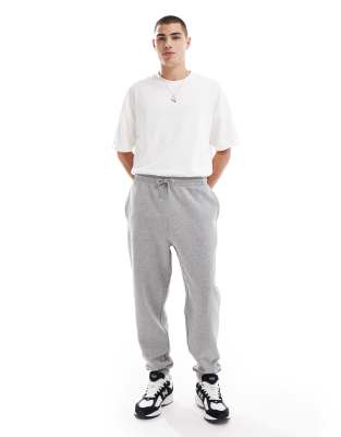 ASOS DESIGN essential tapered joggers in grey marl