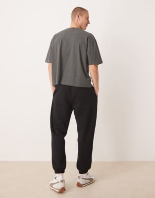 Asos Design Essential Tapered Sweatpants In Brown