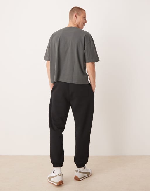 ASOS DESIGN essentials tapered jogger in black