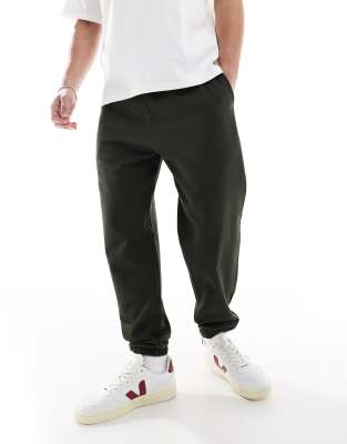 Asos Design Essential Tapered Sweatpants In Green