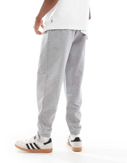 ASOS DESIGN essential tapered sweatpants in gray heather