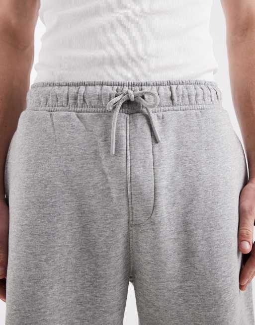 ASOS DESIGN essential tapered sweatpants in gray heather, 4 of 5