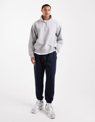 Asos Design Essential Tapered Sweatpants In Blue