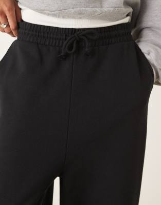 ASOS DESIGN essential wide leg sweatpants in black