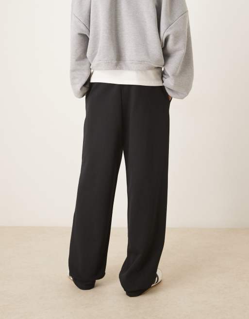 ASOS DESIGN essential wide leg sweatpants in black