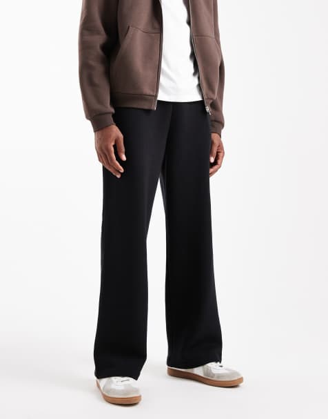 ASOS DESIGN essential wide leg sweatpants in black - view 1