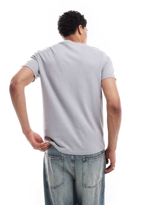 ASOS DESIGN essentials 2 pack crew neck t-shirts in grey and blue     , 4 of 4