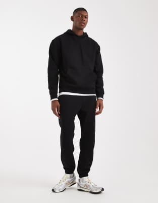 Asos Design Essentials 2 Pack Hoodie And Sweatshirt In Black