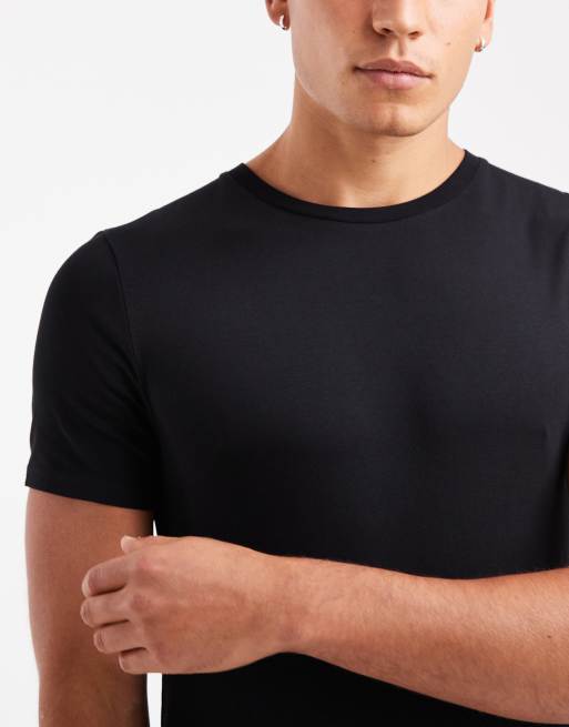 ASOS DESIGN essentials 2 pack muscle fit T-shirts in black and white, 5 of 5