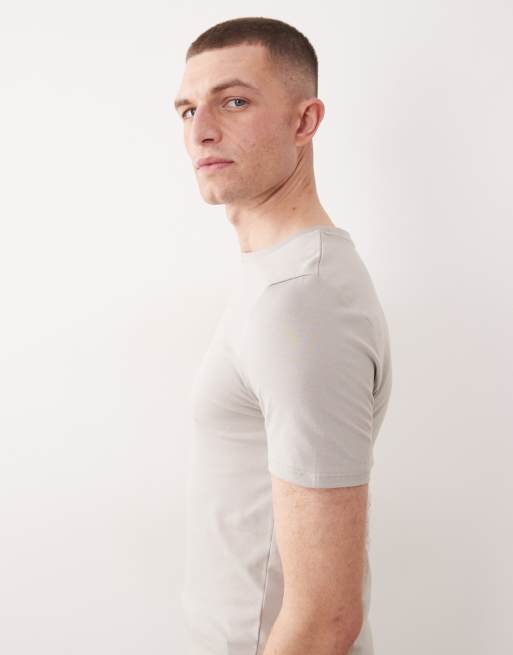 ASOS DESIGN essentials 2 pack muscle fit T-shirts in white and gray, 4 of 5