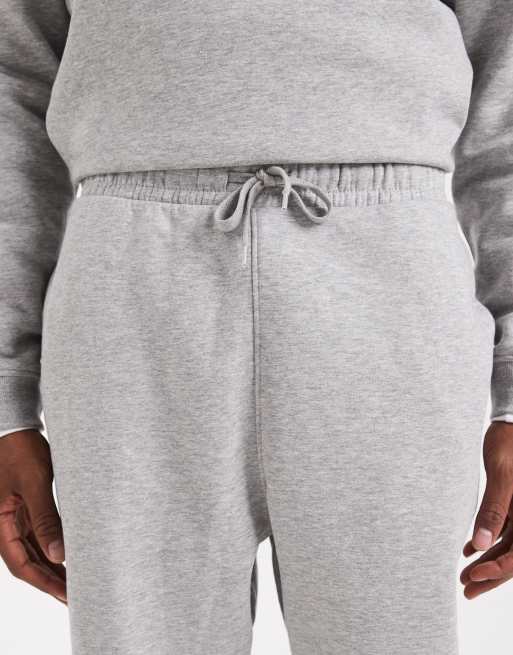 ASOS DESIGN essentials 2 pack oversized sweatpants in black and heather gray