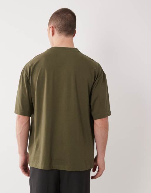 ASOS DESIGN Essentials 2 pack oversized t-shirts in black and green, 3 of 5