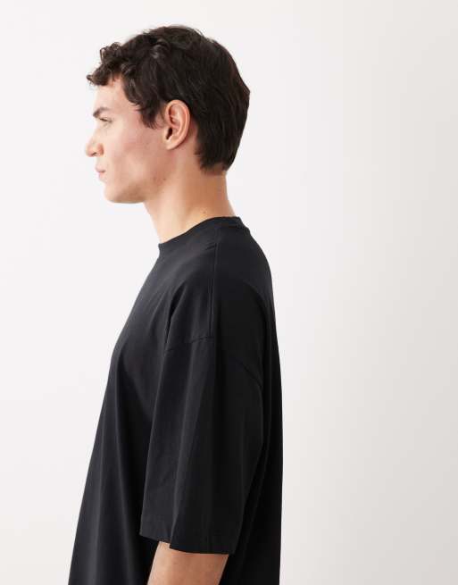 ASOS DESIGN essentials 2 pack oversized T-shirts in black, 4 of 5