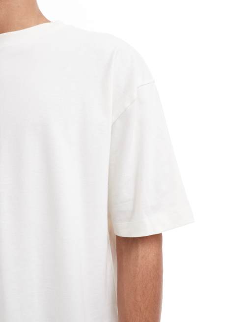 ASOS DESIGN essentials 2 pack oversized T-shirts in cream and green, 2 of 4