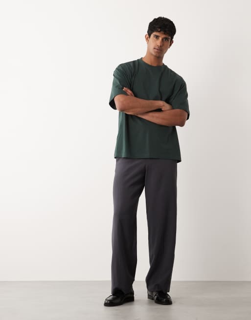 ASOS DESIGN essentials 2 pack oversized T-shirts in cream and green, 2 of 5