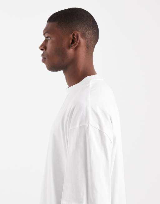 ASOS DESIGN essentials 2 pack oversized T-shirts in white, 4 of 5