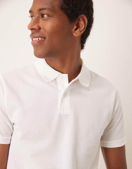 ASOS DESIGN essentials 2 pack regular fit polos in white pique, 2 of 4