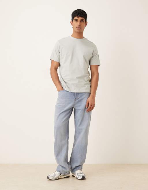 ASOS DESIGN Essentials 2 pack regular fit t-shirt in cream and light green, 2 of 5