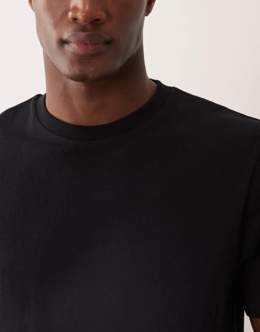 ASOS DESIGN Essentials 2 pack regular fit T-shirts in black and khaki, 5 of 5