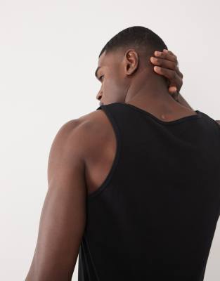 Asos Design Essentials 2 Pack Regular Fit Tank In Black