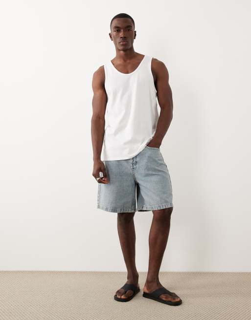 ASOS DESIGN Essentials 2 pack regular fit tanks in white, 2 of 5