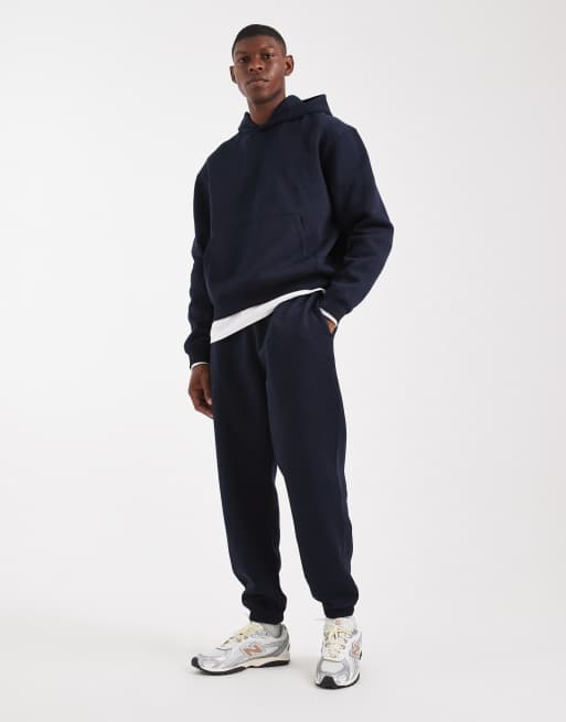 ASOS DESIGN essentials 2 pack tapered jogger in black and navy, 2 of 5