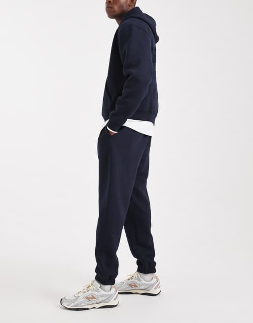 ASOS DESIGN essentials 2 pack tapered jogger in black and navy, 3 of 5