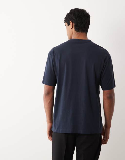 ASOS DESIGN – Essentials – 2er-Pack Relaxed-Fit-T-Shirts in Schwarz und Marineblau, 5 von 5