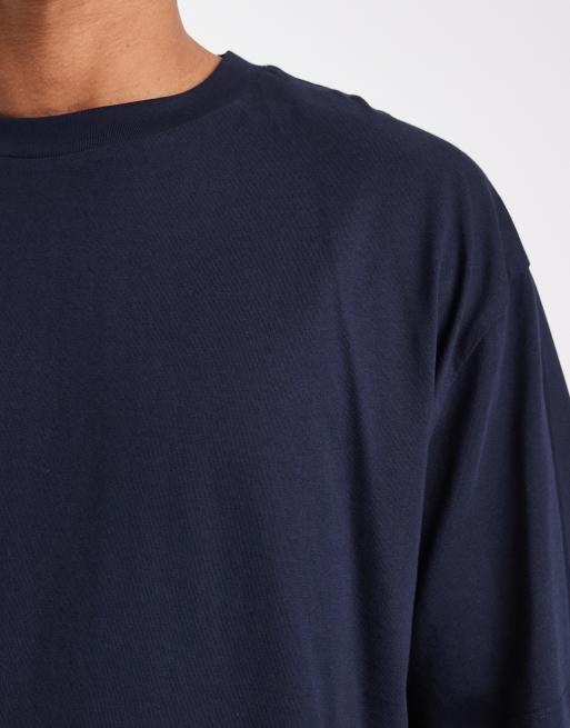ASOS DESIGN Essentials 3 pack oversized t-shirts in cream, stone and navy , 5 of 5