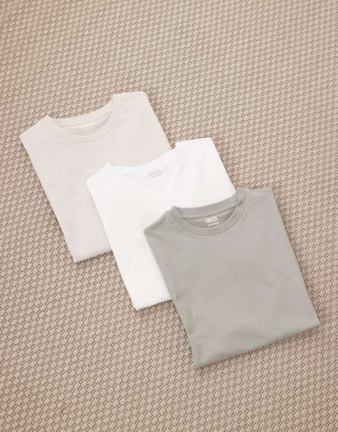 ASOS DESIGN Essentials 3 pack regular fit t-shirt in multi - view 1
