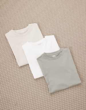 ASOS DESIGN Essentials 3 pack regular fit t-shirt in multi