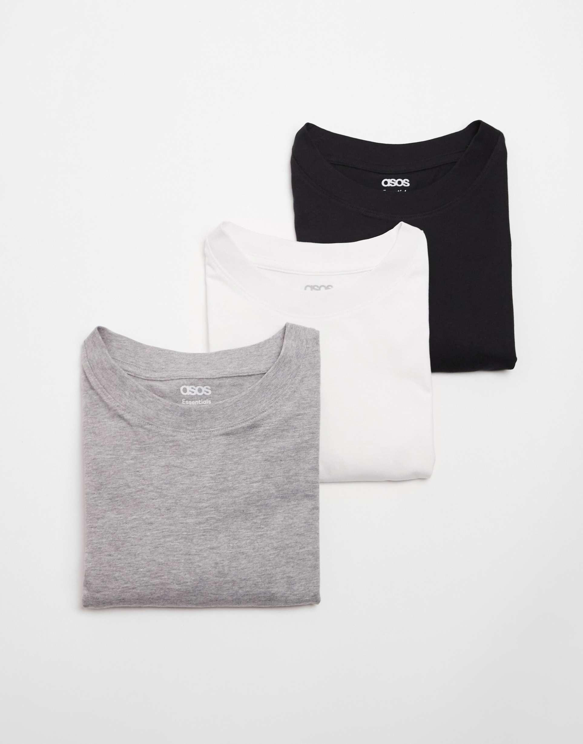 ASOS DESIGN Essentials 3 pack relaxed T-shirts in multi