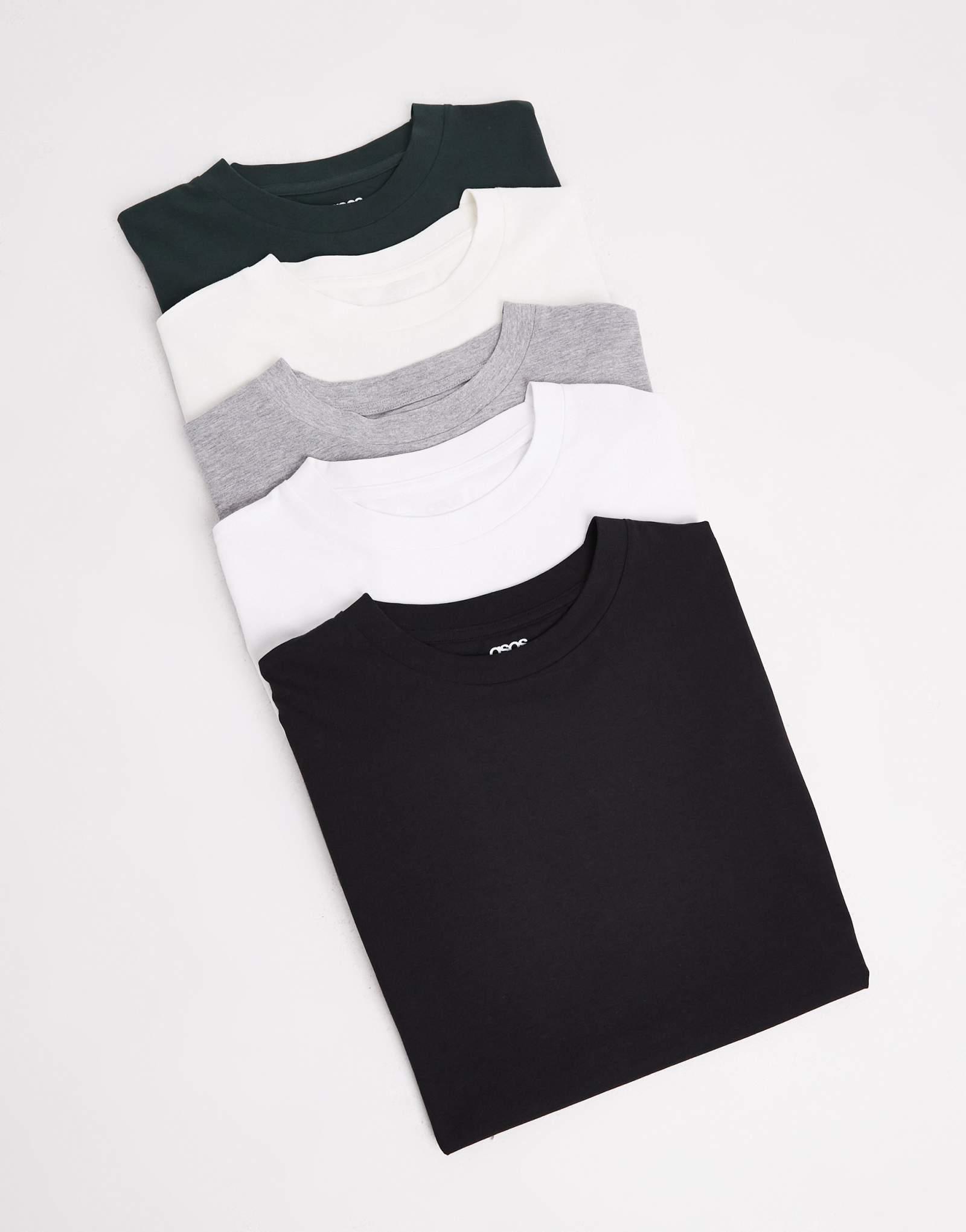 ASOS DESIGN Essentials - 5 упаковок негабаритных футболок в нескольких цветах.