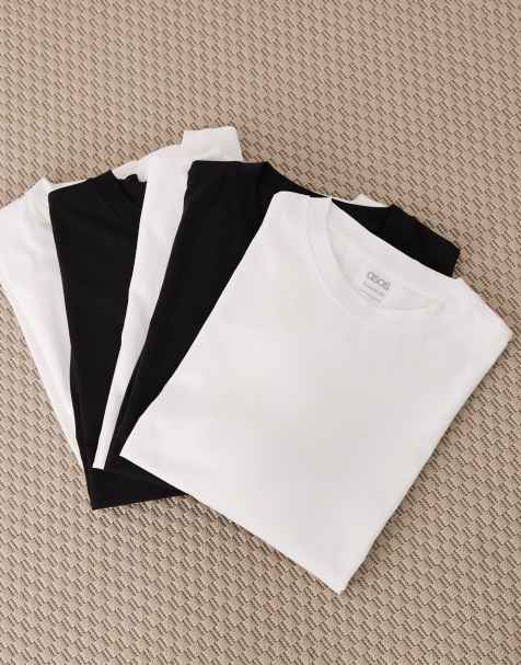 ASOS DESIGN Essentials 5 pack oversized t-shirts in multi